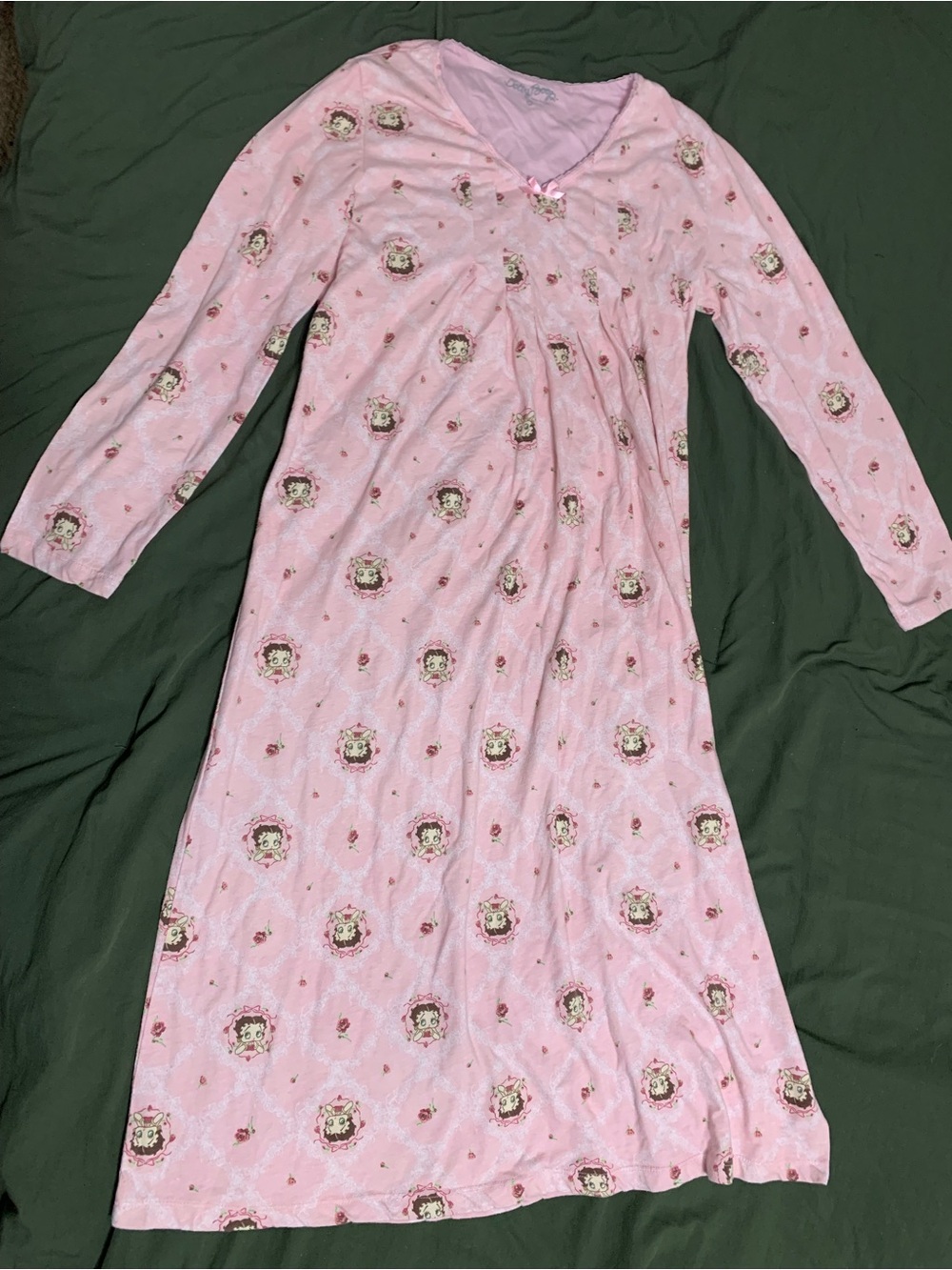 Betty Boop Pink Long Sleeve Nightgown